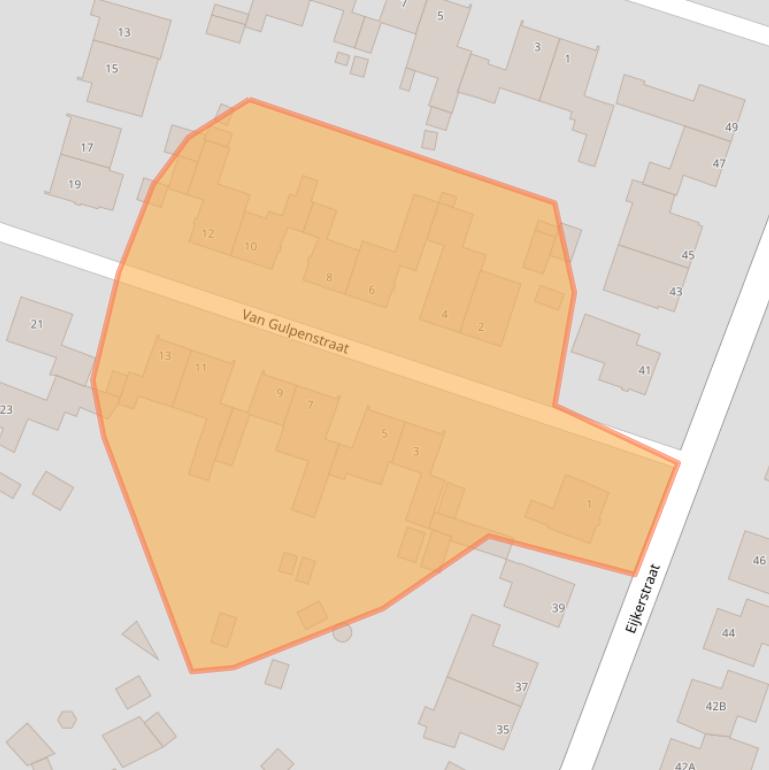 Kaart van postcodegebied 6269CJ.