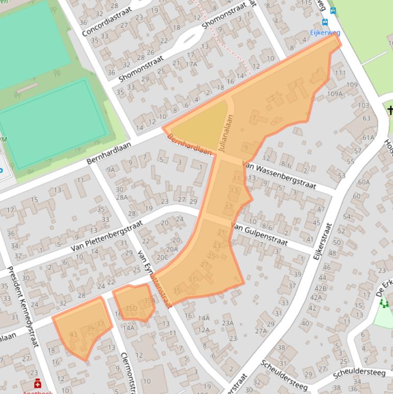 Kaart van postcodegebied 6269CL.