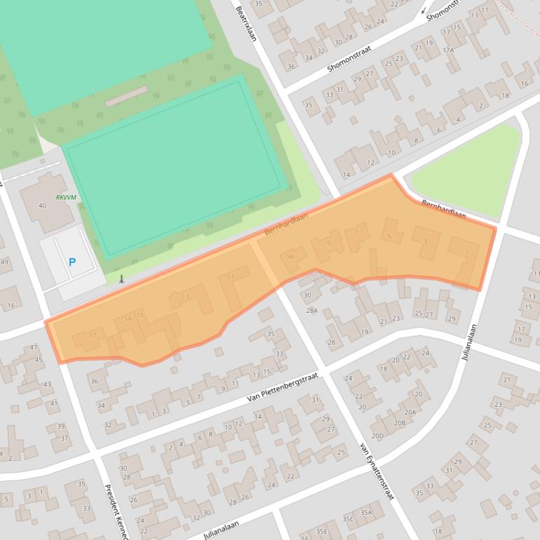 Kaart van postcodegebied 6269CW.