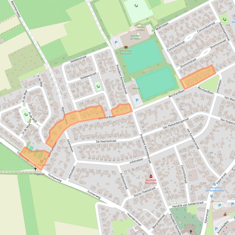 Kaart van postcodegebied 6269CZ.