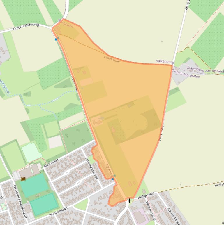 Kaart van postcodegebied 6269GG.