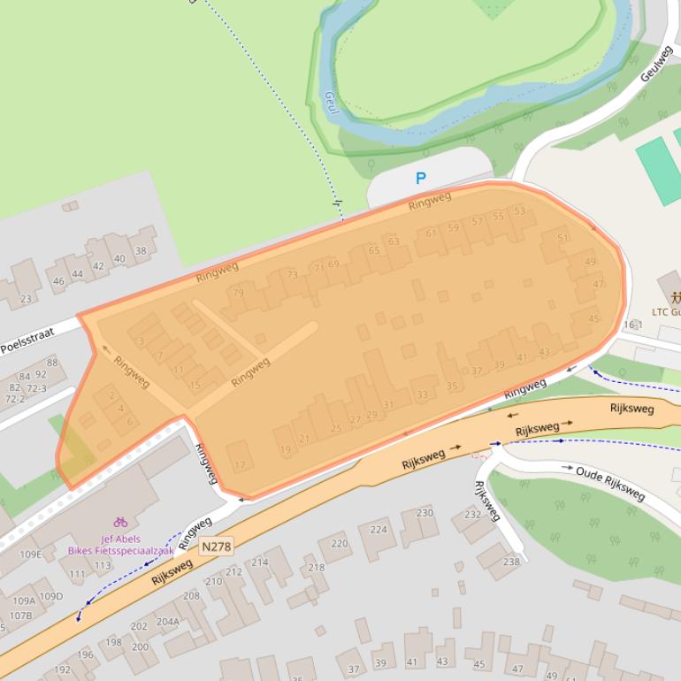 Kaart van postcodegebied 6271AJ.