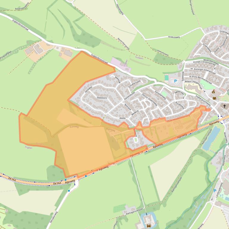 Kaart van postcodegebied 6271EA.