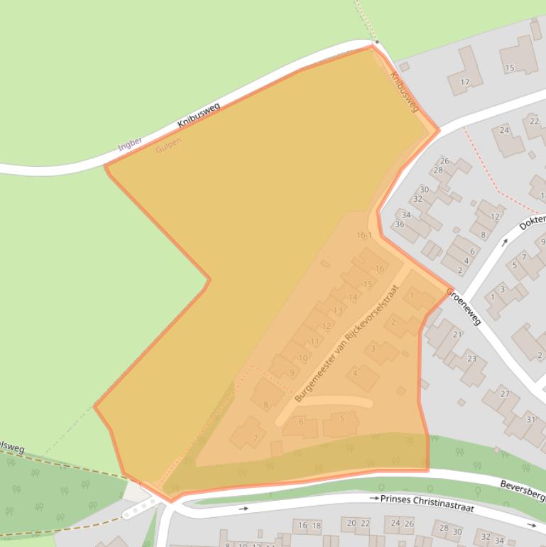 Kaart van postcodegebied 6271GJ.