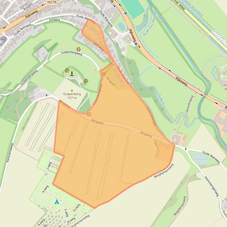 Kaart van postcodegebied 6271NE.