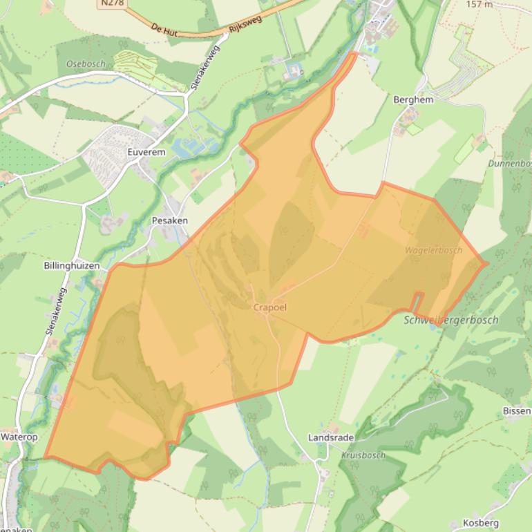 Kaart van postcodegebied 6271NW.