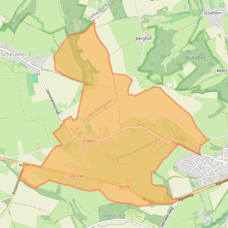 Kaart van postcodegebied 6273.