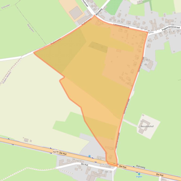 Kaart van postcodegebied 6273NC.