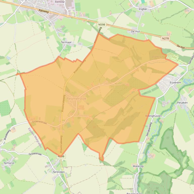 Kaart van postcodegebied 6274.