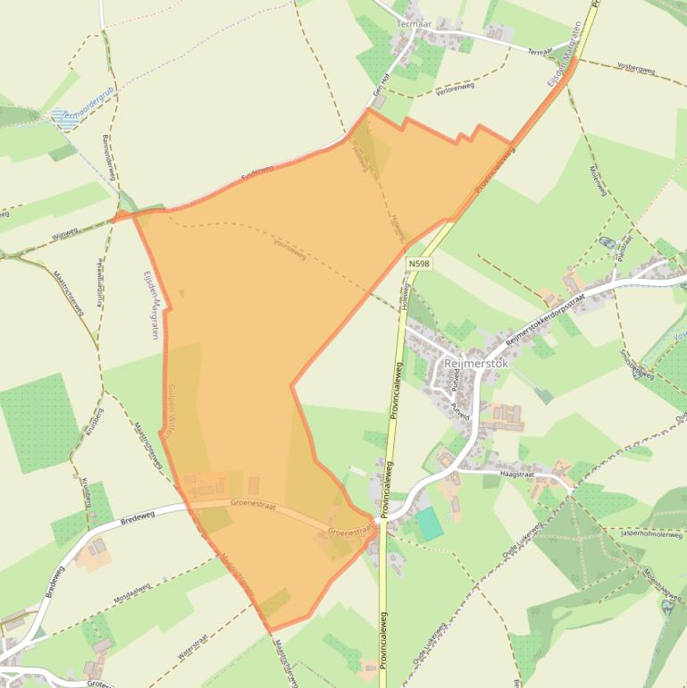 Kaart van postcodegebied 6274NE.