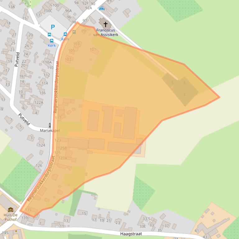 Kaart van postcodegebied 6274NJ.