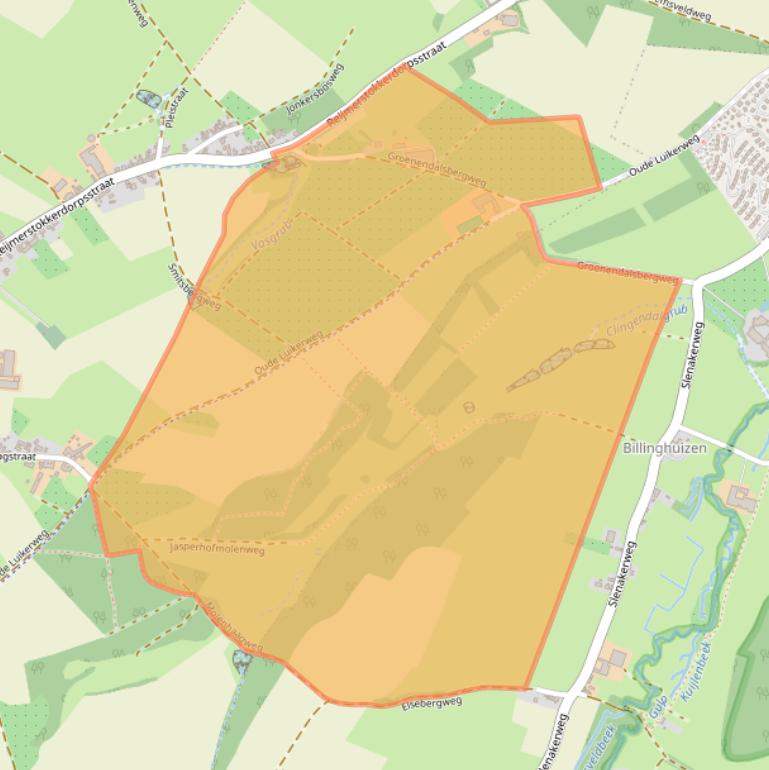 Kaart van postcodegebied 6274NS.