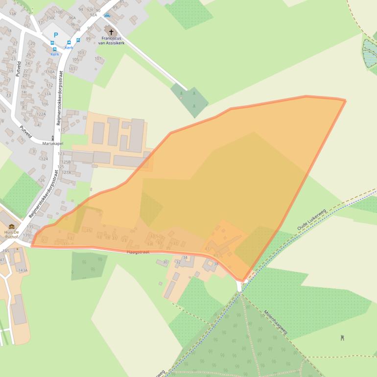 Kaart van postcodegebied 6274NT.