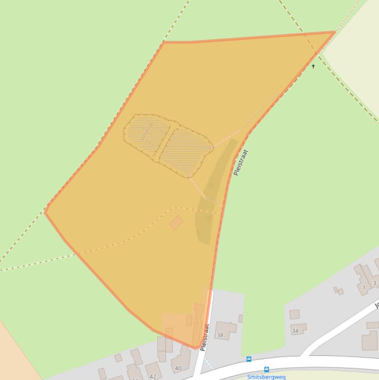 Kaart van postcodegebied 6274NW.