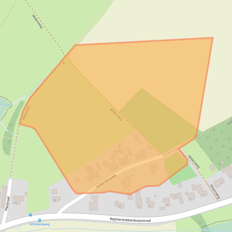 Kaart van postcodegebied 6274NX.