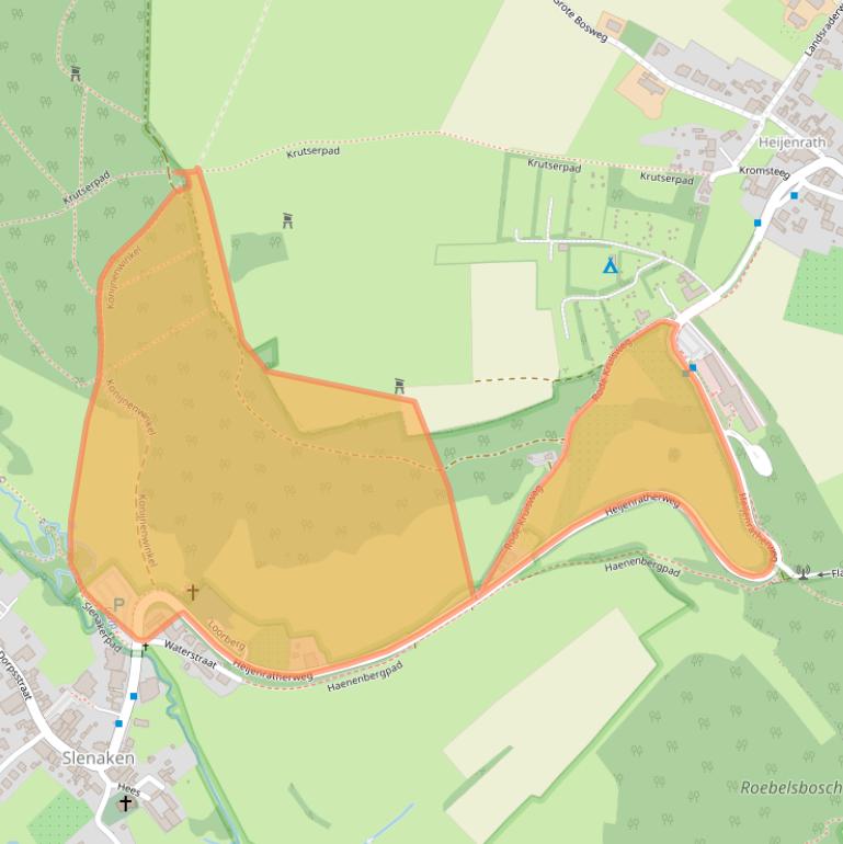 Kaart van postcodegebied 6277NT.