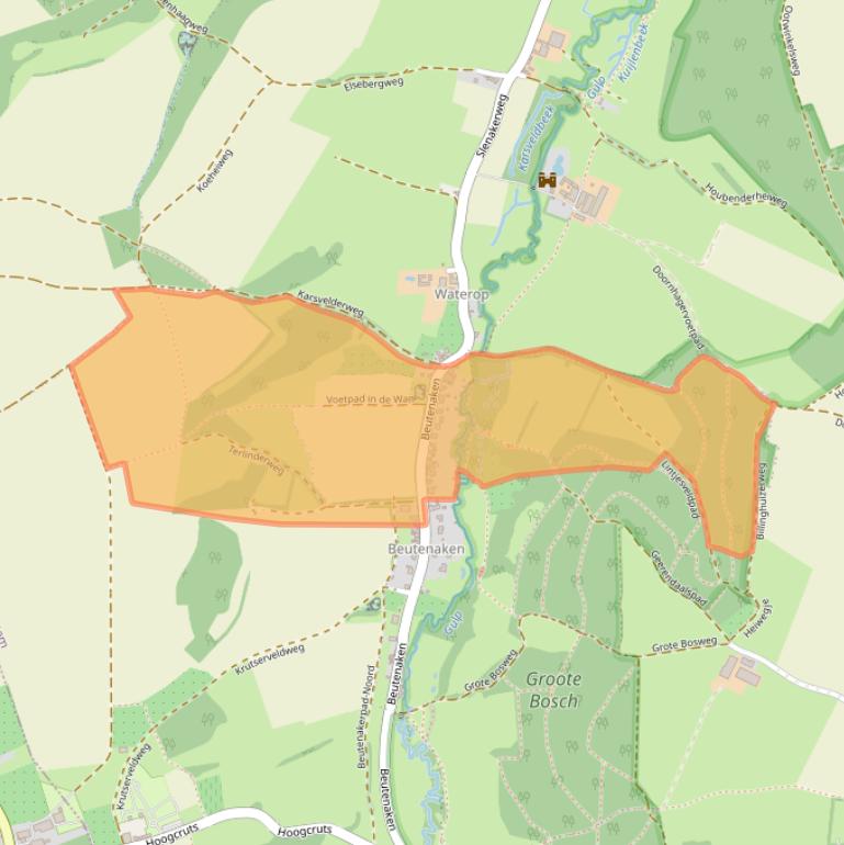 Kaart van postcodegebied 6278NB.