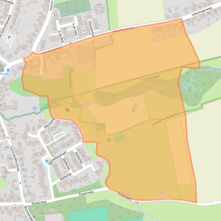 Kaart van postcodegebied 6281AE.