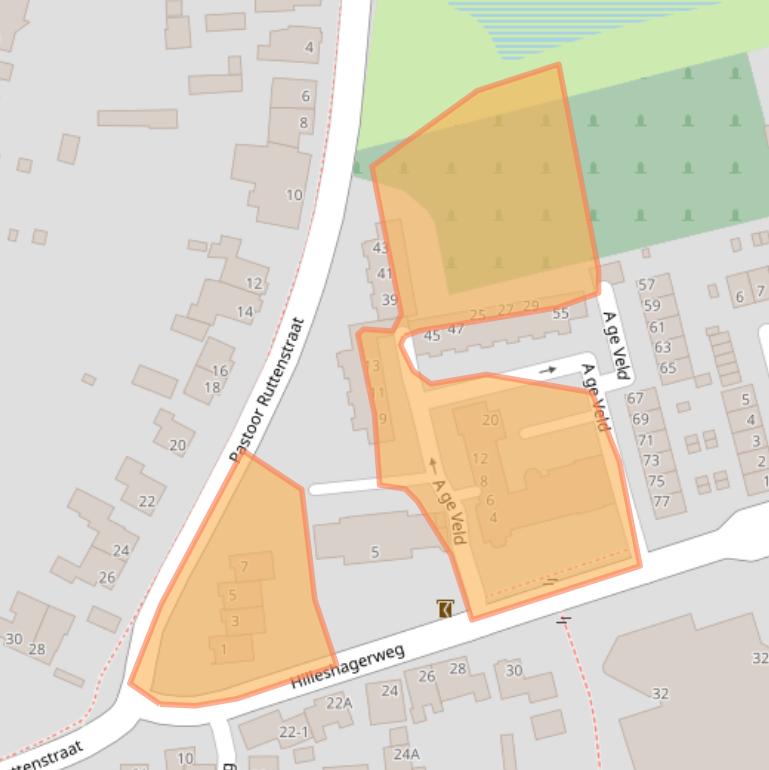 Kaart van postcodegebied 6281AJ.