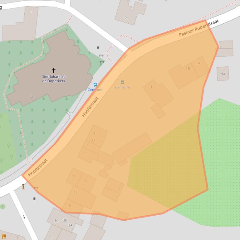 Kaart van postcodegebied 6281BA.