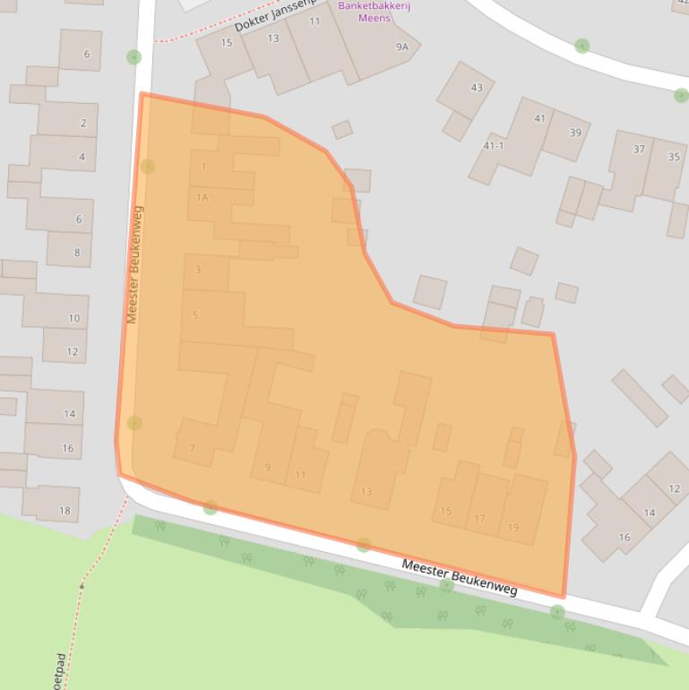 Kaart van postcodegebied 6281BL.