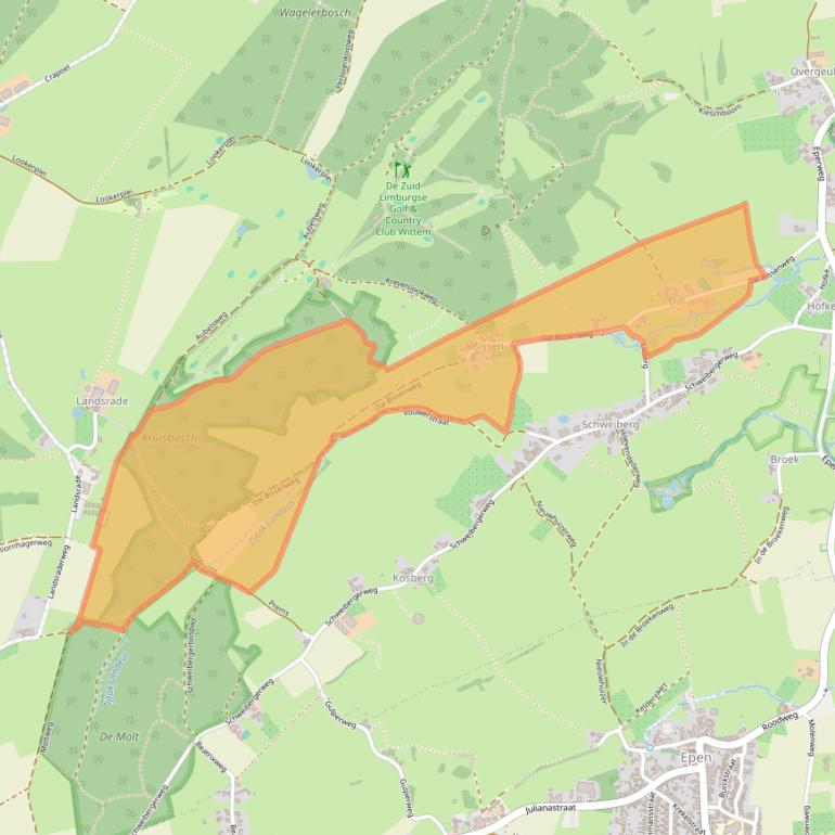 Kaart van postcodegebied 6281NC.