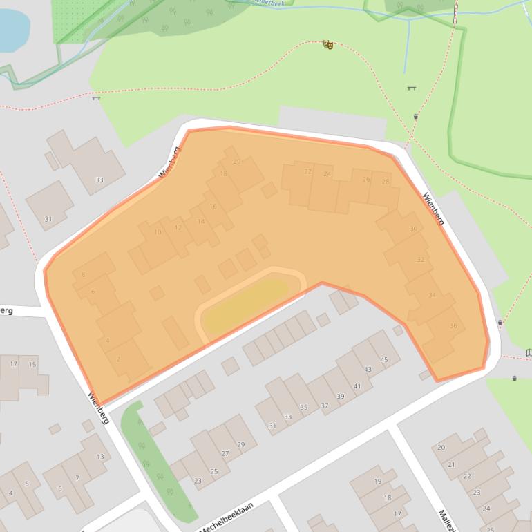 Kaart van postcodegebied 6281NT.