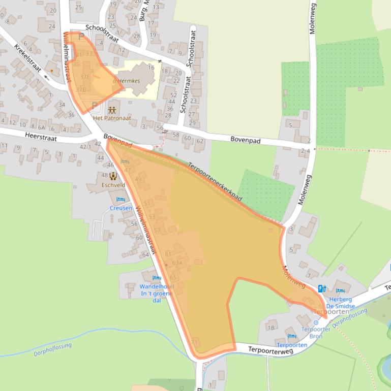 Kaart van postcodegebied 6285AT.