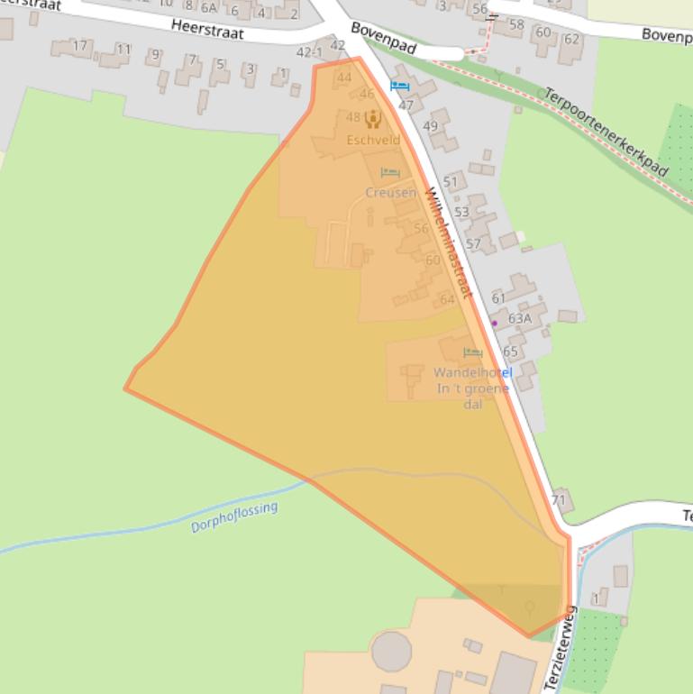 Kaart van postcodegebied 6285AW.