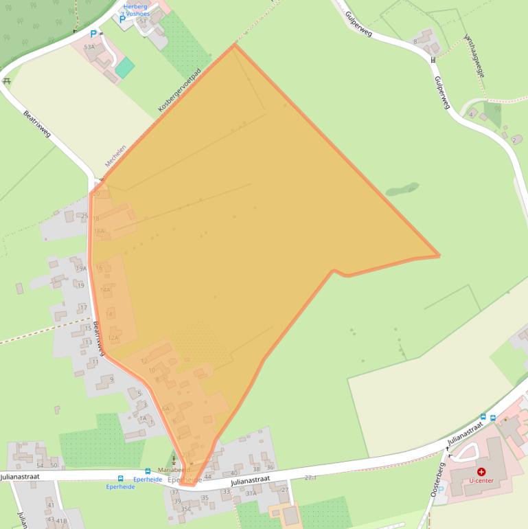 Kaart van postcodegebied 6285NC.