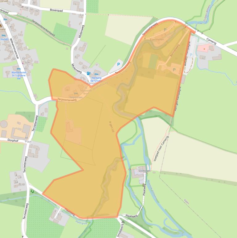 Kaart van postcodegebied 6285NH.