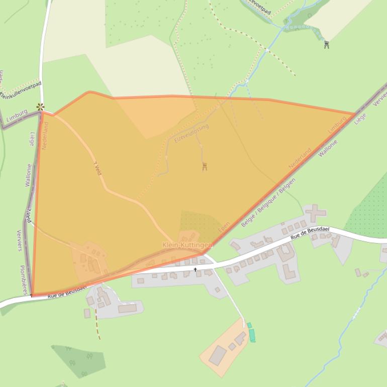 Kaart van postcodegebied 6285NM.