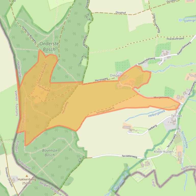 Kaart van postcodegebied 6285NR.