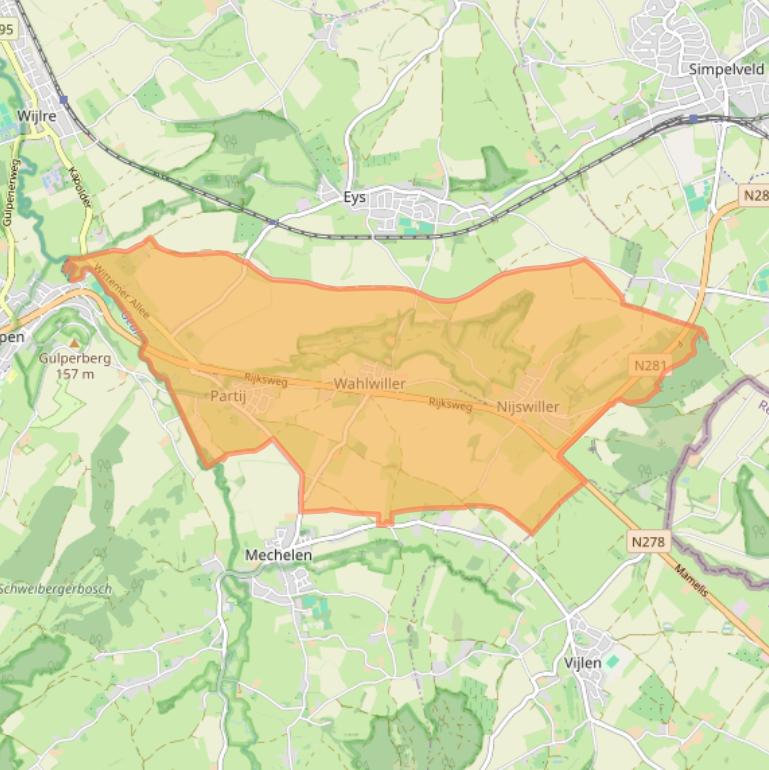 Kaart van postcodegebied 6286.