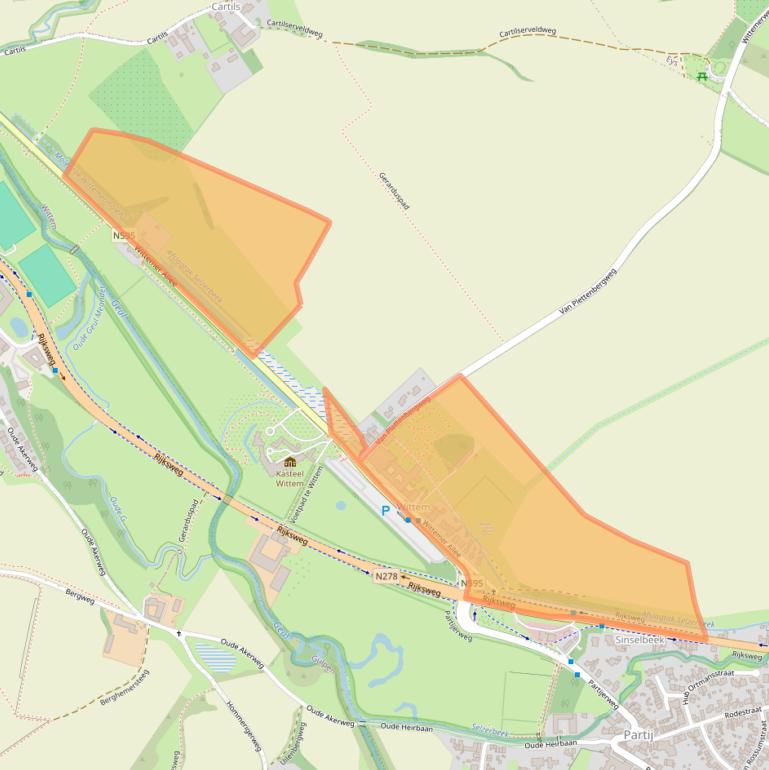 Kaart van postcodegebied 6286AB.