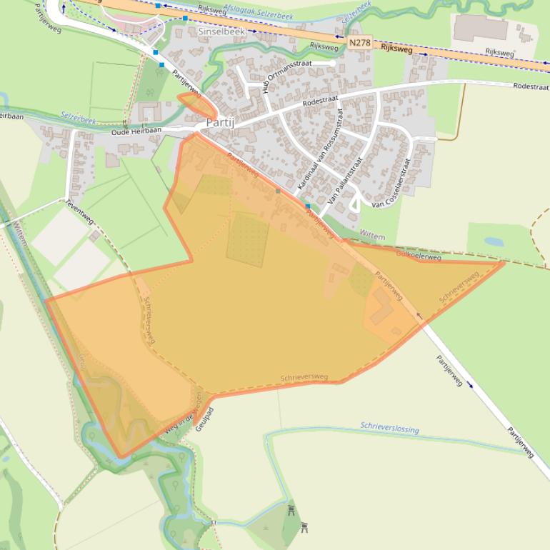 Kaart van postcodegebied 6286AL.