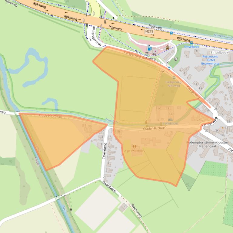 Kaart van postcodegebied 6286AM.