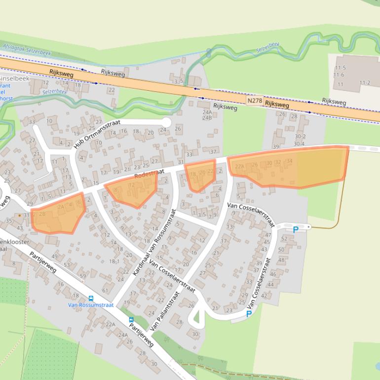 Kaart van postcodegebied 6286AW.