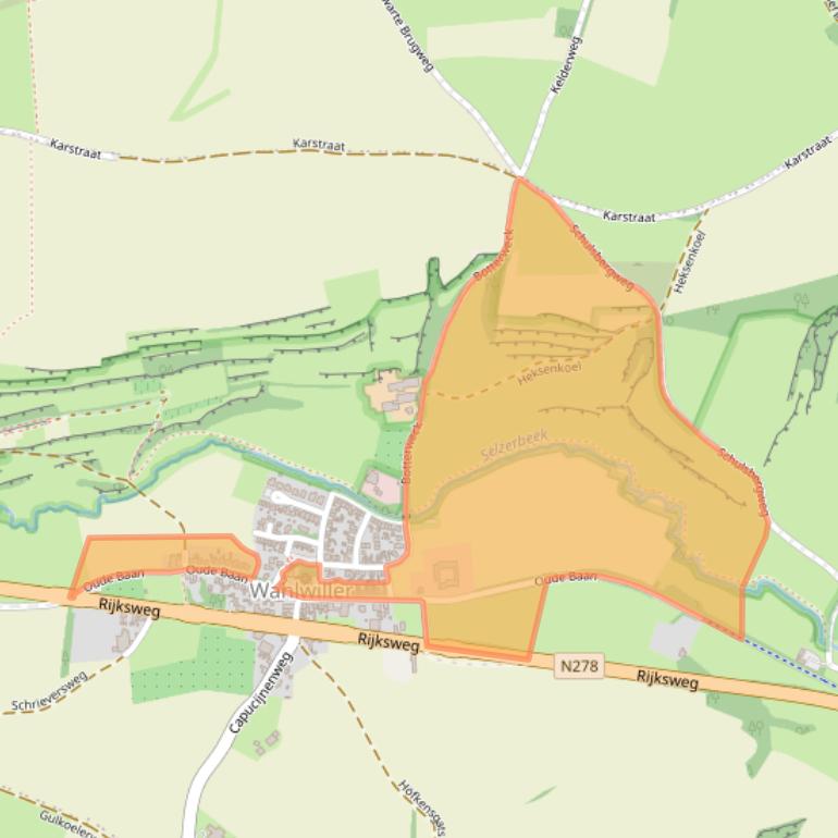 Kaart van postcodegebied 6286BD.