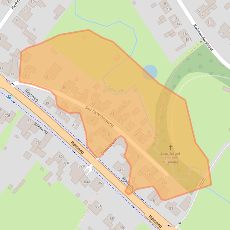 Kaart van postcodegebied 6286CC.