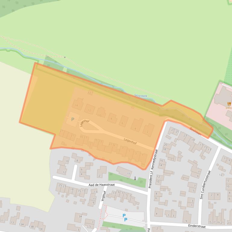 Kaart van postcodegebied 6286DC.