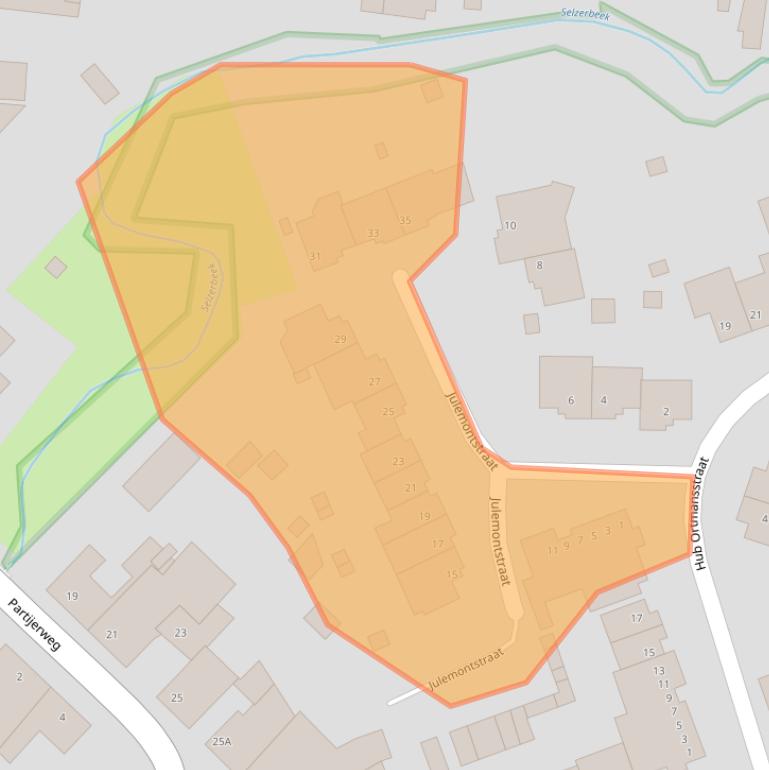 Kaart van postcodegebied 6286ED.