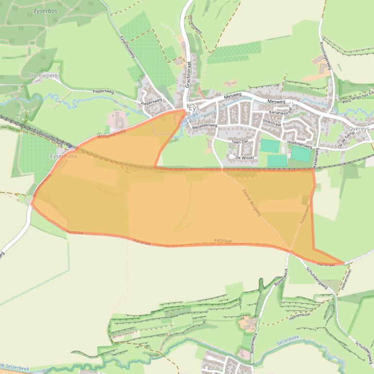 Kaart van postcodegebied 6287AB.