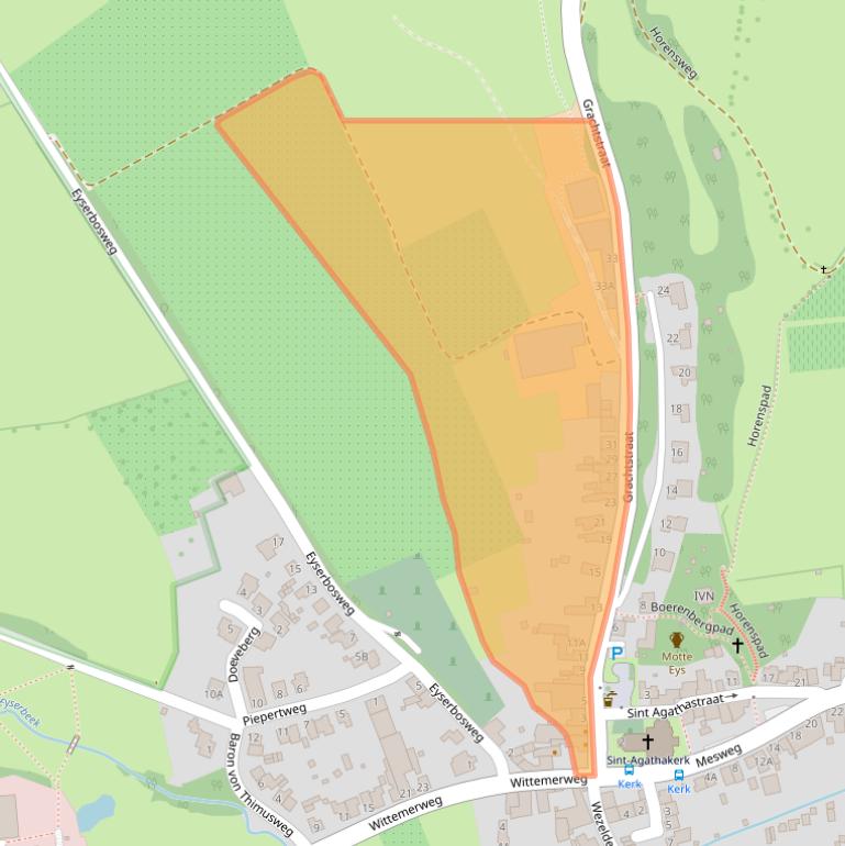 Kaart van postcodegebied 6287AE.