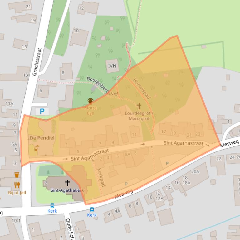 Kaart van postcodegebied 6287AJ.