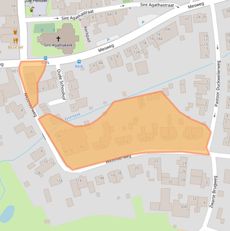 Kaart van postcodegebied 6287AL.