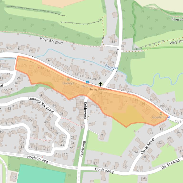 Kaart van postcodegebied 6287CC.
