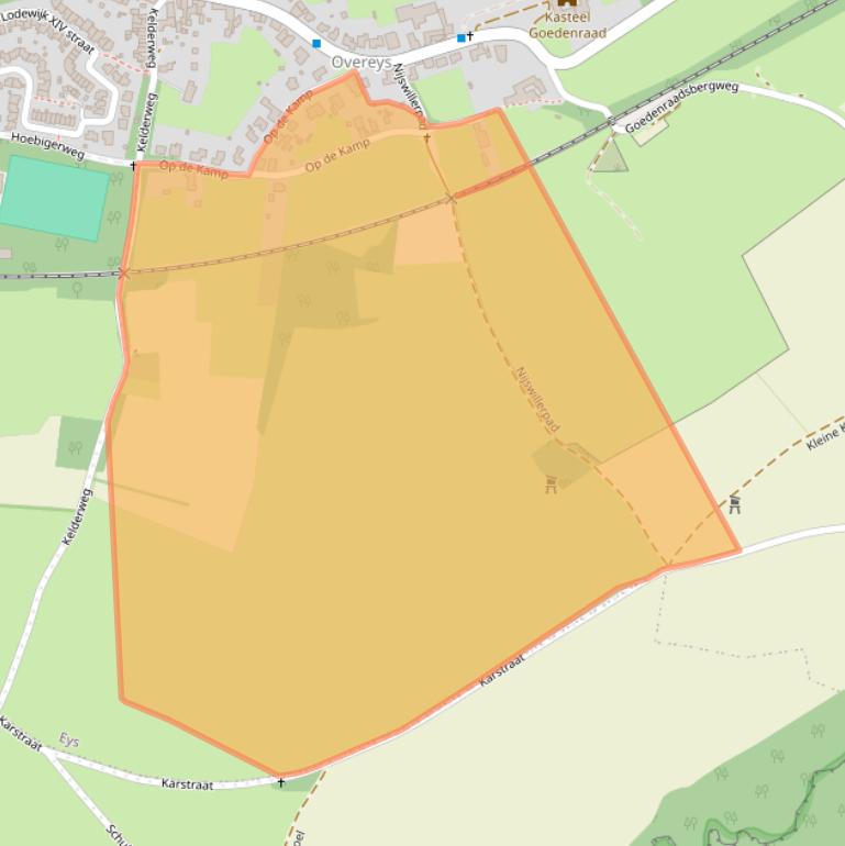 Kaart van postcodegebied 6287CH.