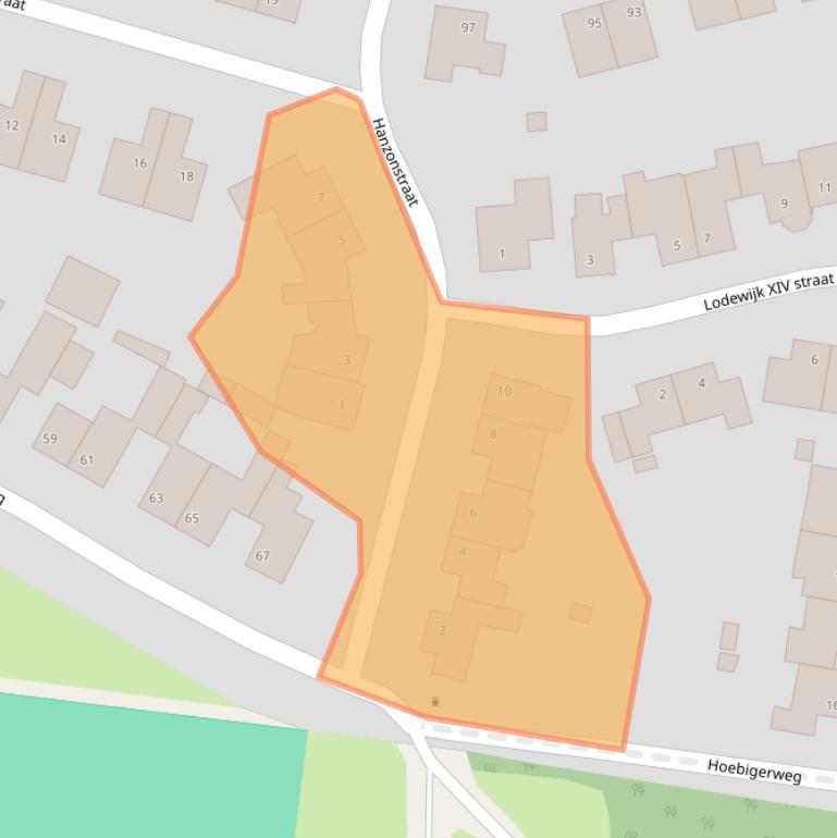 Kaart van postcodegebied 6287CJ.