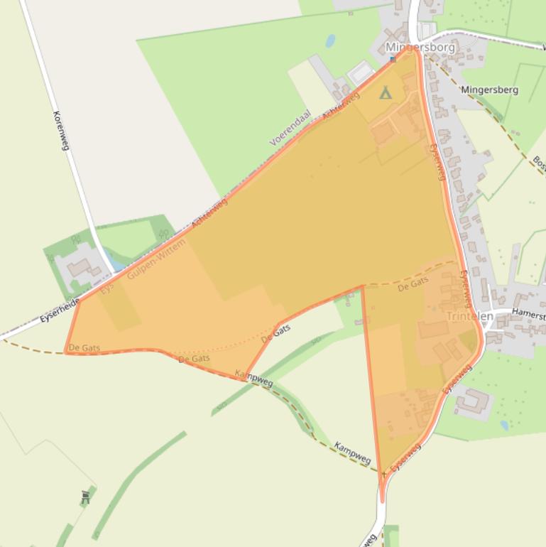 Kaart van postcodegebied 6287ND.